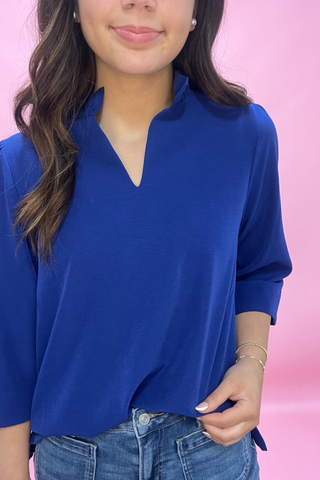 Petal Breeze Ruffle Top