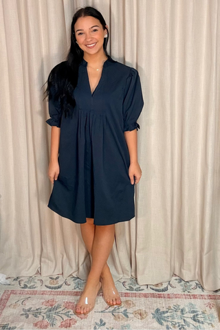 Midnight Blue Pocket Dress