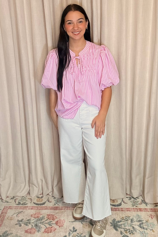 Seaside Sweet Puff Sleeve Top