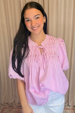 Seaside Sweet Puff Sleeve Top
