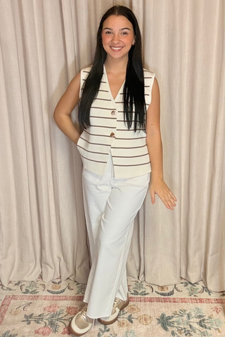 Golden Hour Stripe Sweater Vest