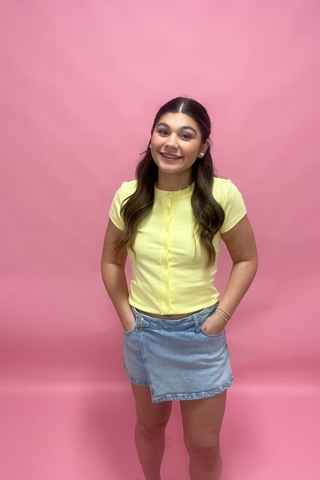 Sweet Simplicity Button Tee