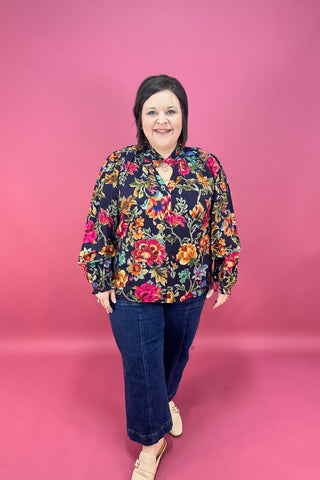 The Painted Parlor Floral Blouse