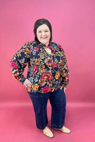 The Painted Parlor Floral Blouse