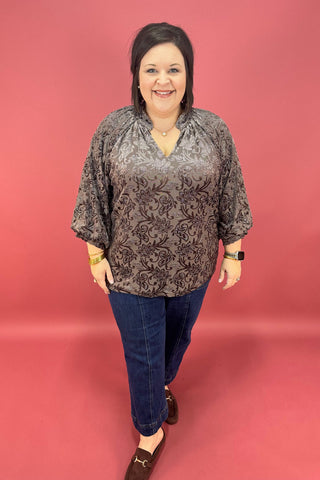 The Velvet Vineyard Curvy Blouse