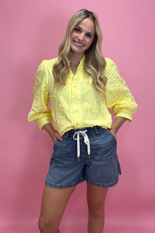 Sunshine Bloom Textured Top
