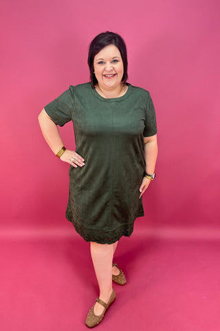 The Scallora Lace Hem Dress