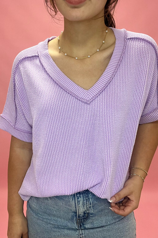 Weekend Ease Ribbed Top