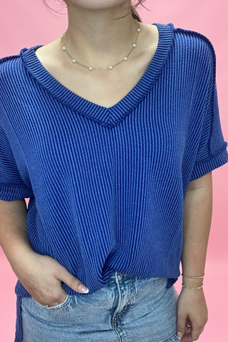 Weekend Ease Ribbed Top