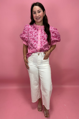 Petal Poise Textured Top
