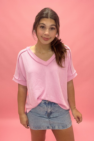 Weekend Ease Ribbed Top