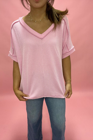 Weekend Ease Ribbed Top
