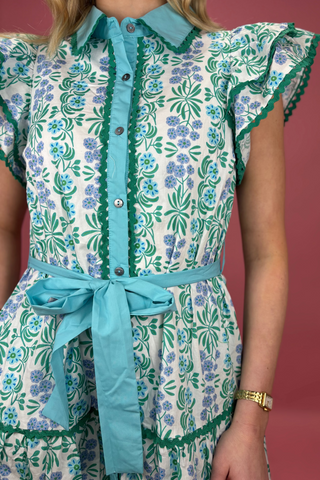 Garden Breeze Ruffle Dress