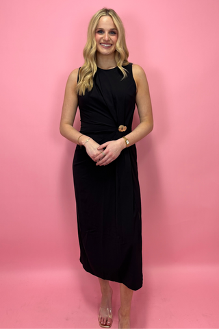Midnight Muse Draped Midi