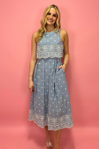 Daisyfield Eyelet Midi Dress