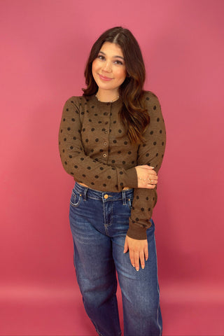 The Polka Dot Affair Button-Down Cardigan