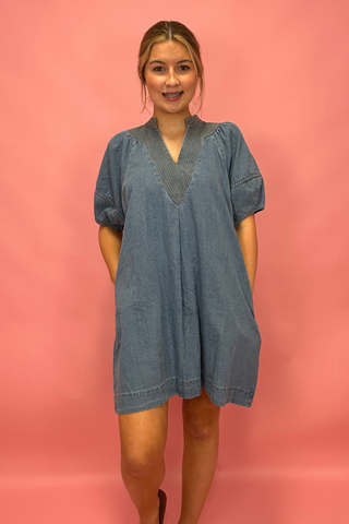 Bluebell Breeze Denim Dress
