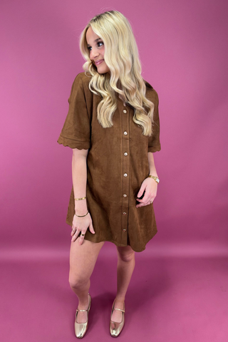 The Suedelle Buttonfront Dress