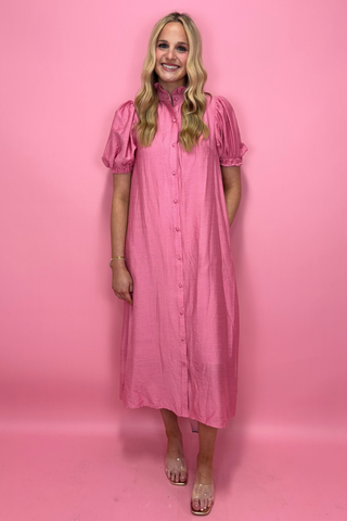 Blushing Belle Button Maxi