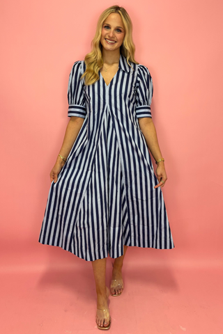 Midnight Harbor Stripe Maxi