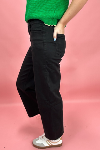 Midnight Bloom Wide Leg Denim