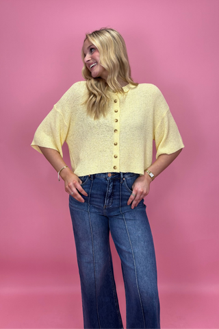 Sunny Skies Button Knit Cardigan