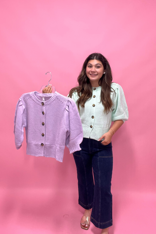 Sweet Bloom Button Sweater