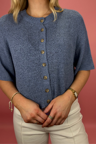Sunny Skies Button Knit Cardigan