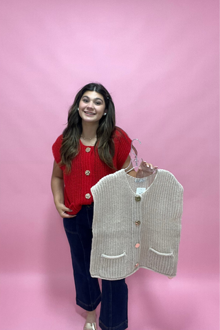 Cherry Charm Knit Vest