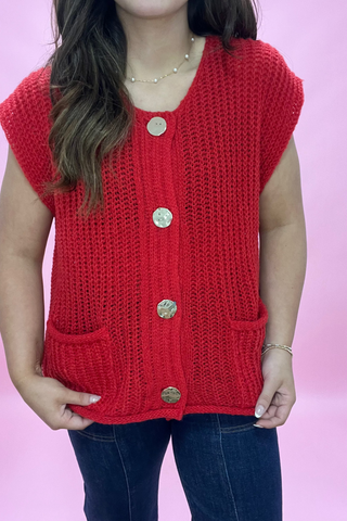 Cherry Charm Knit Vest