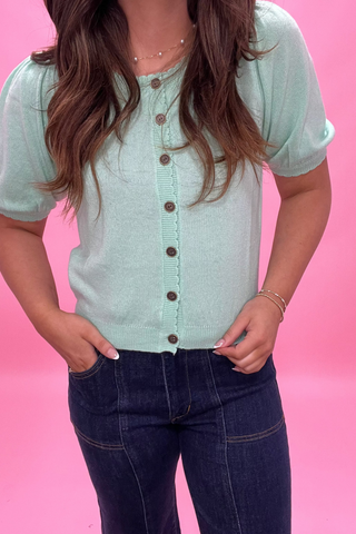 Timeless Charm Button Sweater Top