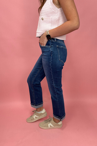 Southern Grace HR Cuffed Crop Jean