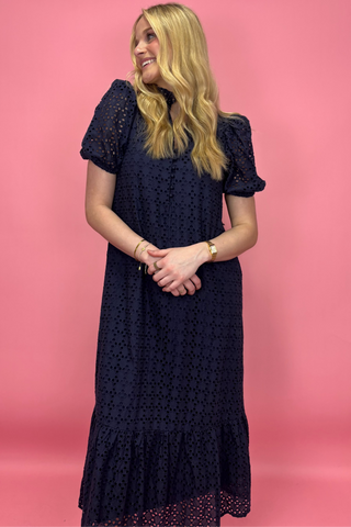 Midnight Garden Eyelet Maxi