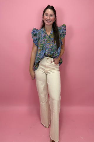 Garden Sonata Ruffle Blouse