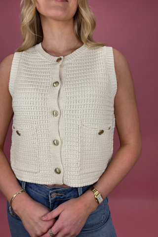 Sweet Stroll Knit Vest Top