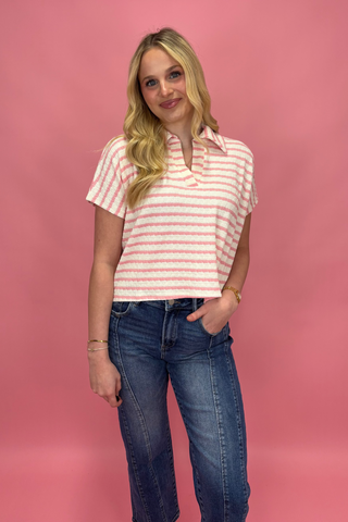 Coastal Bloom Collared Top