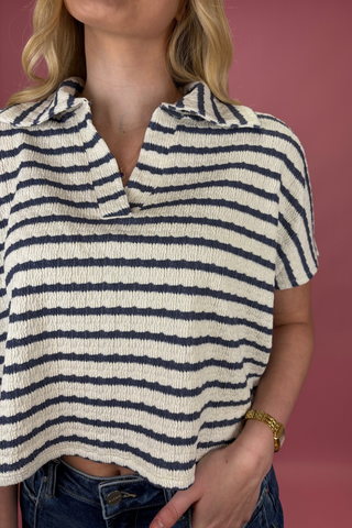 Coastal Bloom Collared Top