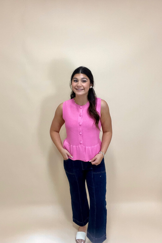 Petal Pop Peplum Top