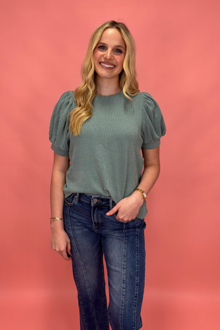 Garden Grace Ribbed Top