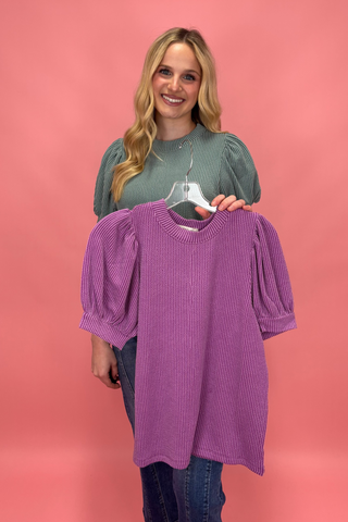 Garden Grace Ribbed Top