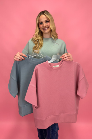 Blushing Breeze Ribbed Top