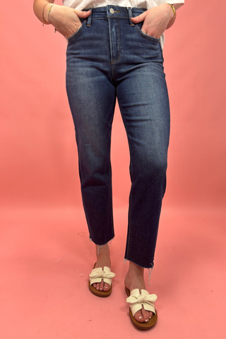 The Shirley High Rise Slim Barrel Risen Jeans