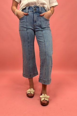 Sunset Stroll Wide Crop Jeans