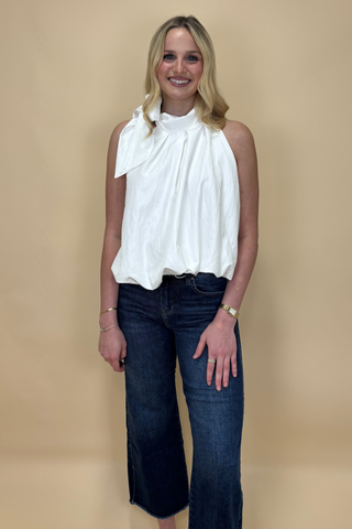 Chic in Bloom Tie-Neck Top