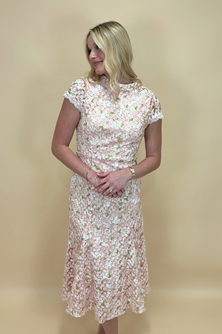 Blush Garden Grace Midi Dress