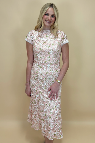 Blush Garden Grace Midi Dress