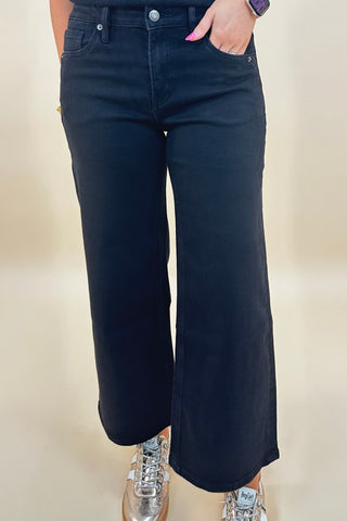 The Collins Wide Leg Crop Jeans