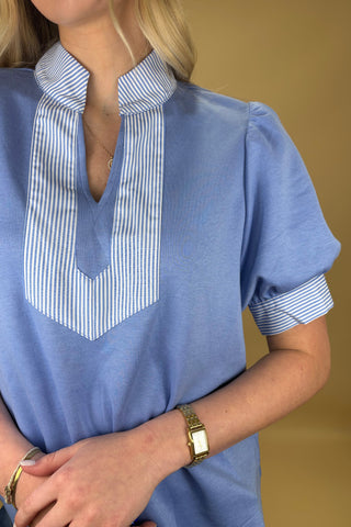 Seaside Stroll Puff Sleeve Top