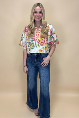 Painted Petals Blouse