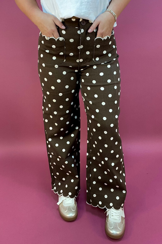The Dot & Scallop Wide Leg Pant